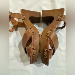 MIA Brown Platform Heeled Sandals • Boho Chic • Women’s Size 7